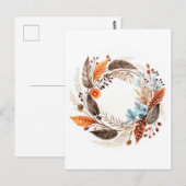 Autumn wreath briefkaart (Voorkant / Achterkant)