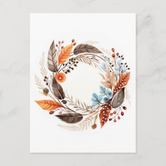 Autumn wreath briefkaart (Voorkant)