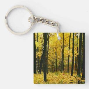 Autumn Yellow Forest Sleutelhanger