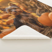 Autumn Yorkie Pup Sherpa Deken (3/4)