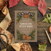 Autumnal Americana Harvest Thanksgiving Kaart