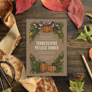 Autumnal Americana Harvest Thanksgiving Kaart