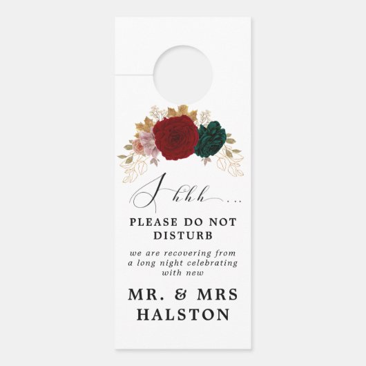 Autumnal Bourgondische smaragdgroen niet storen (Voorkant)