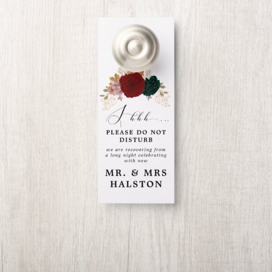 Autumnal Bourgondische smaragdgroen niet storen (Op knop)