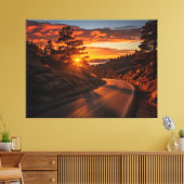 Autumnal Ember Realisme Digitale Schilderkunst Rus Canvas Afdruk (Insitu (Woonkamer))