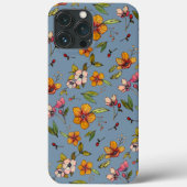 Autumnal Floral Pattern iPhone Case (Achterkant)