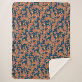 Autumnal Floral Sherpa Blanket - Cozy Fall Decor Sherpa Deken