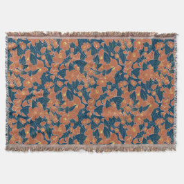 Autumnal Floral Throw Blanket - Cozy Fall Decor Deken