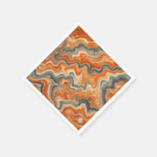 Autumnal Marble Pumpkin Spice Decoupage Servetten (Hoek)