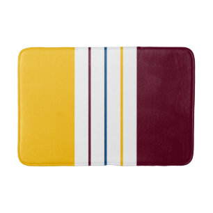 Autumnal Mulberry Amber Stripes Badmat