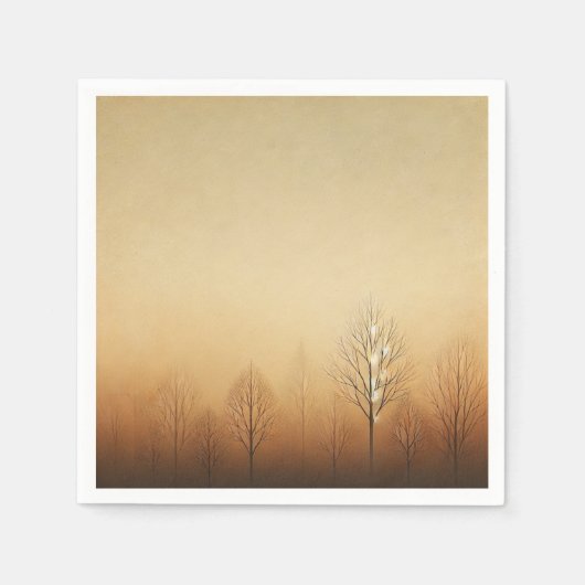 Autumnal Ombre Aardse Bruine Decoupage Servetten (Voorkant)