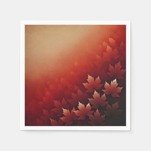 Autumnal Ombre Rusty Red Maple Decoupage Servetten (Voorkant)