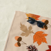 Autumnal Tranquility: Lotus and Leaf Pattern Strandlaken (In situ)