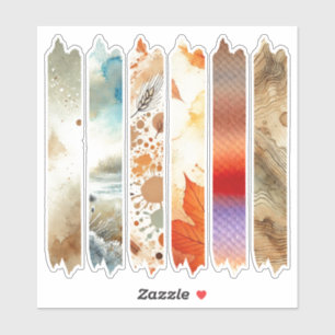 Autumnal Waterverf Washi Tape Planner Stickers