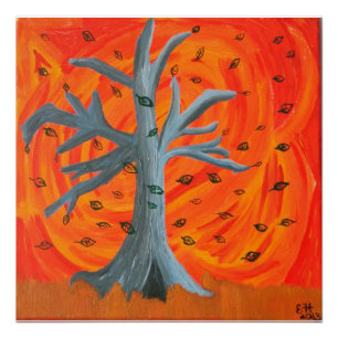 "Autumn's Herfst" Acrylverf 20x20 Poster Perfect Poster