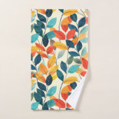 autums colorés motif feuille (Serviette à main)