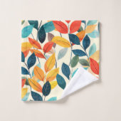 autums colorés motif feuille (Gant de toilette)