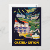  Auvergne Chatel-Guyon Frankrijk Reisposter Briefkaart (Voorkant / Achterkant)