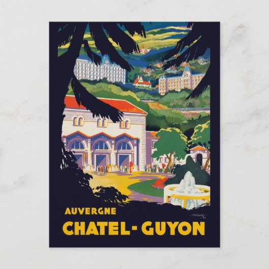  Auvergne Chatel-Guyon Frankrijk Reisposter Briefkaart (Voorkant)
