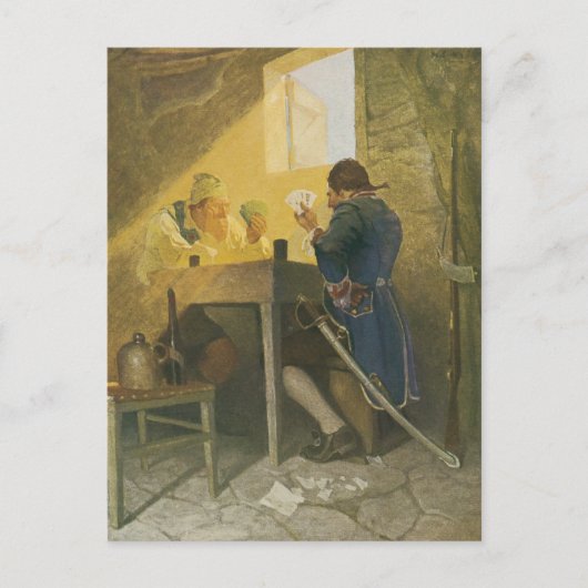 Aux Cartes dans la cage de Cluny par NC Wyeth (Devant)