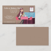 Aux cartes de visite de magasin de café/pâtisserie (Devant / Derrière)