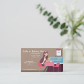 Aux cartes de visite de magasin de café/pâtisserie (Debout devant)