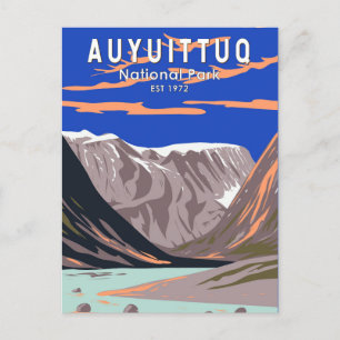 Auyuittuq National Park Canada Travel Art  Briefkaart