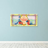 Auz Fleurs D' Alsace Soap LabelParis, Frankrijk Canvas Afdruk (Insitu (Houten vloer))