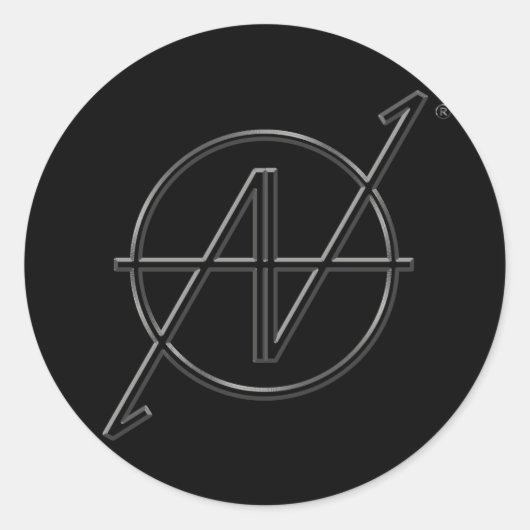 AV 09 Logo Zwarte Sticker (Voorkant)
