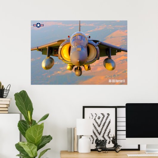 AV-8B HARRIER II POSTER (Thuiskantoor)
