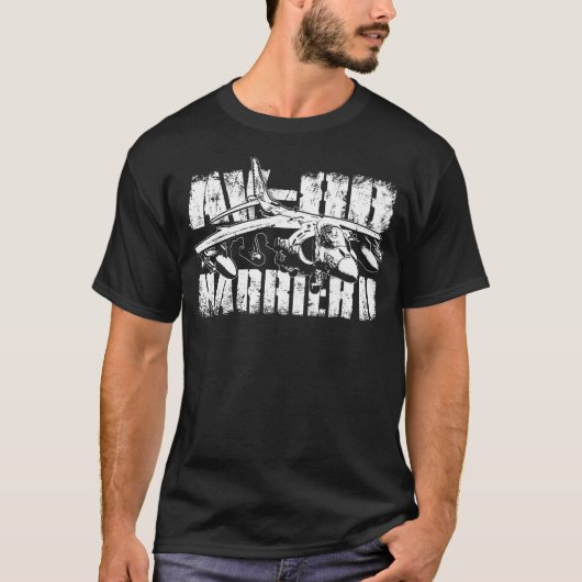 AV-8B Harrier II T-Shirt noir basique pour hommes (Devant)