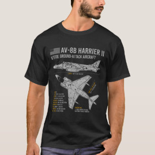 Av-8b Harrier Ii Vliegtuig Oorlogsvliegtuig Vliegt T-shirt