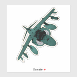 AV-8B Harrier, V/STOL Attack Vliegtuig Sticker