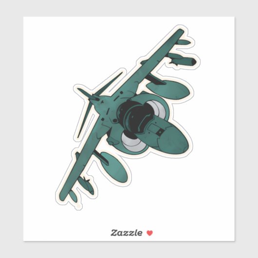 AV-8B Harrier, V/STOL Attack Vliegtuig Sticker (Vel)