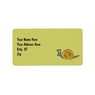 AV- Funny Snail-Adresetiketten Etiket