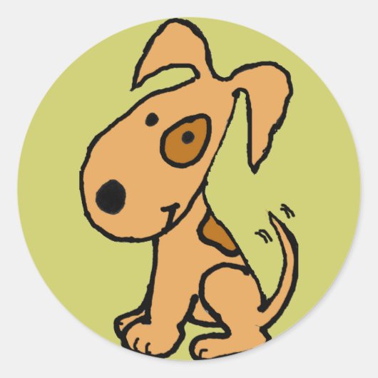 AV- Tail Wagging Puppy Stickers (Voorkant)