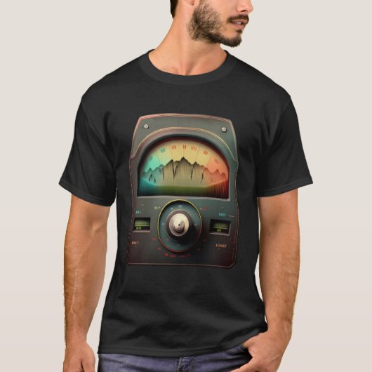 AV Technician Volume VU Meter Audio Tech Sound Rec T-shirt (Voorkant)