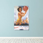 Ava Gardner Kijk-a-like Butlin's Camps Canvas Afdruk (Insitu (Houten vloer))