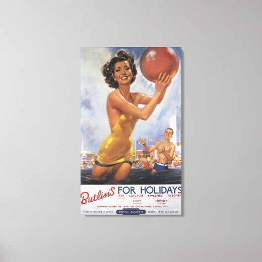 Ava Gardner Kijk-a-like Butlin's Camps Canvas Afdruk (Voorkant)