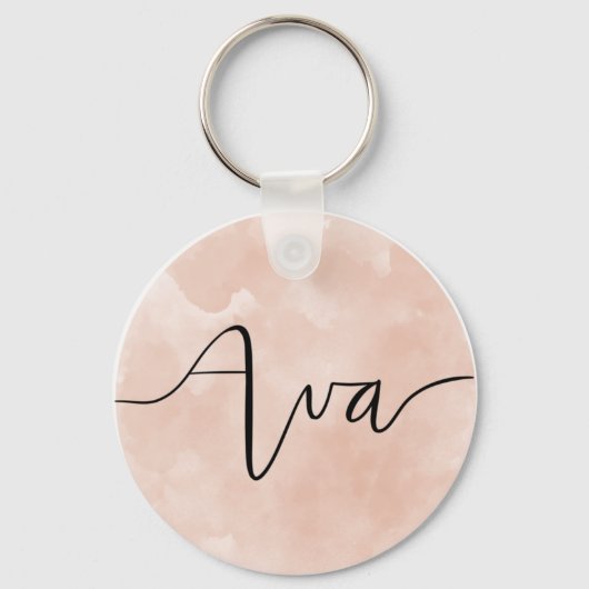 Ava Hand Lettered Name Sleutelhanger (Voorkant)