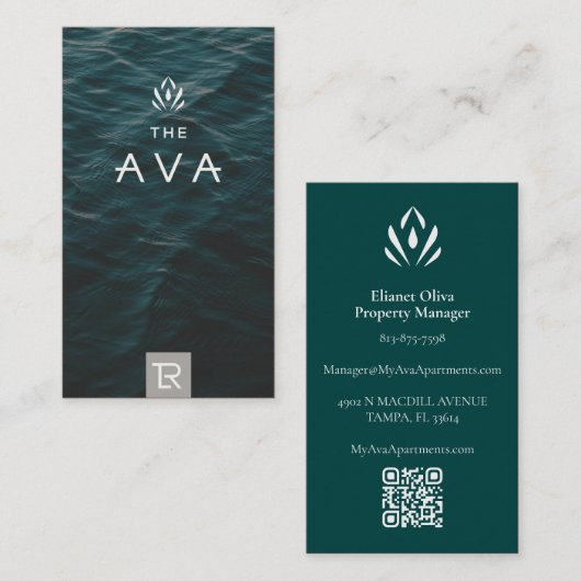 Ava Manager Visitekaartje (Voorkant / Achterkant)