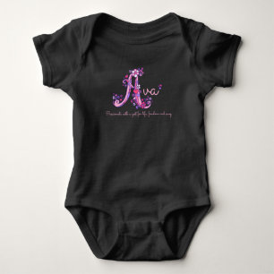 Ava meisjes naam & betekenis letter A baby kleding Romper