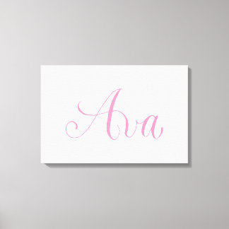 Ava - Modern kalligrafie Naam Design Canvas Afdruk