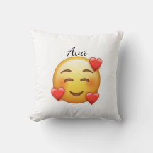 Ava Persoonlijke Hart-Emoji Worpkussen