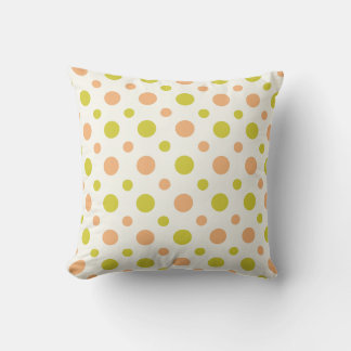 Avacado & Peach Polka Dot Retro Design Pillow Kussen