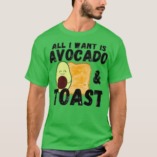 Avacado Toast Cute Avocado wil alleen maar lezen i T-shirt