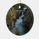 Avalanche Gorge Glacier National Park Foto Keramisch Ornament (Links)