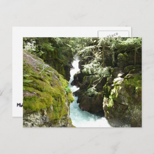 Avalanche Gorge II in het Nationaal Park Glacier Briefkaart (Voorkant / Achterkant)