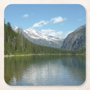 Avalanche Lake I in Glacier National Park Vierkante Kartonnen Onderzetter