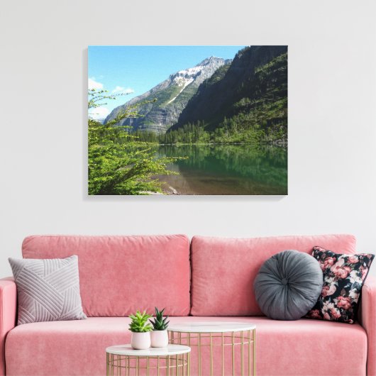 Avalanche Lake II in het Nationaal Park Glacier Canvas Afdruk (Insitu (Woonkamer))